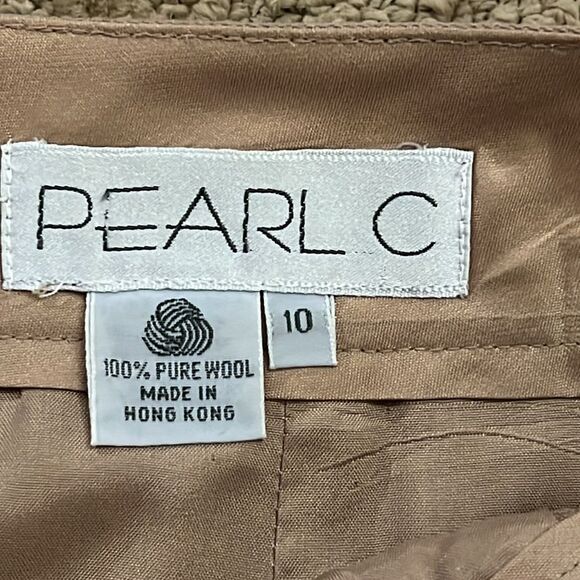Pearl C 100% Wool Lined Skirt – Size 10 – Tan – Made in Hong Kong - Picture 2 of 7